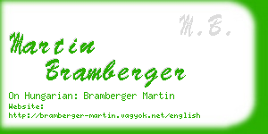 martin bramberger business card